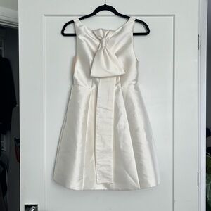Anthropologie By Watters Naya White Bubble Mini Dress with Bow Size 0 NWT
